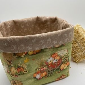 Fabric Baskets / Fall Kitchen Decor / Storage and Organizer Bin / Fabric Bin